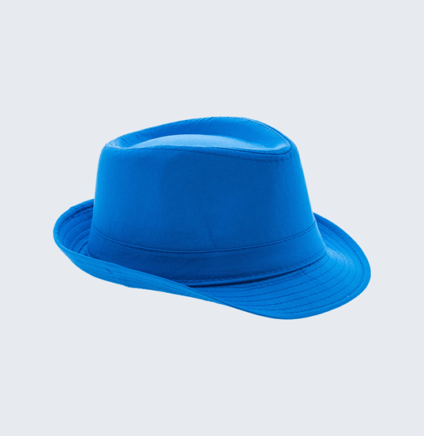 Classic Bright Blue Fedora Hat