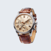Luxury Brown Leather Chronograph Watch