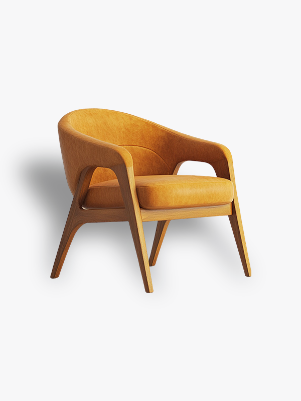 AmberCurve Modern Lounge Chair