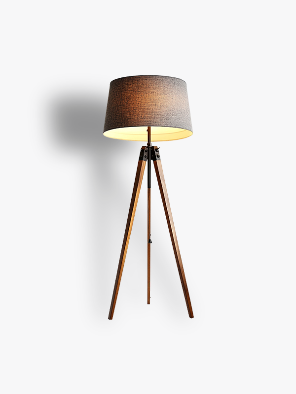 TripodLite Wooden Floor Lamp