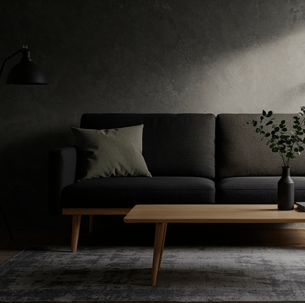 A warm, considered modern living room — Home Issue 04